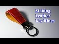 13 [Leather Craft] Making Leather Key Rings / [가죽공예] 가죽 키링 만들기 / Free pattern