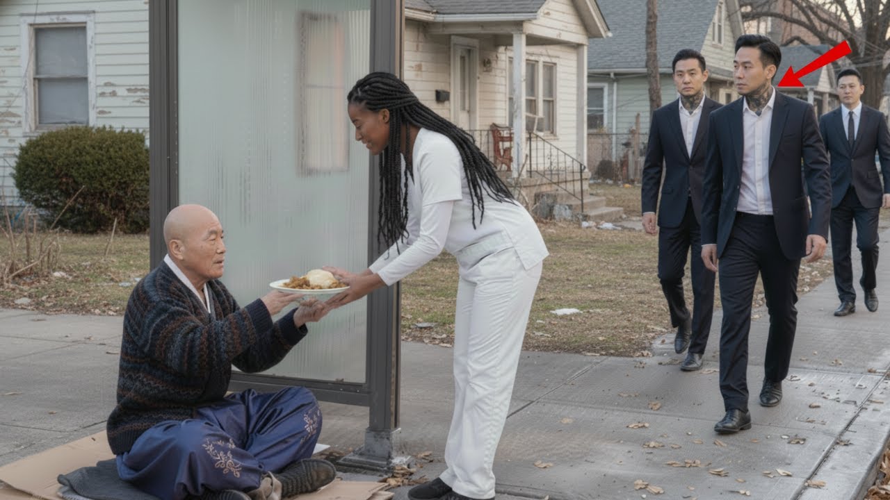 Black Nurse Brought Breakfast to Old Man Daily — One Day, Korean Mafia boss Officers Knocked at Her