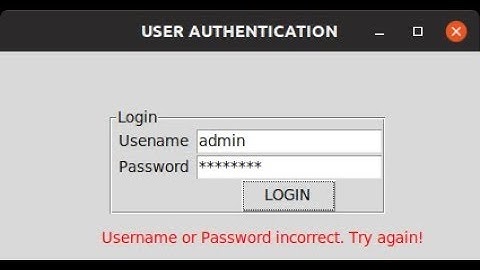 Python GUI Login Window using Tkinter