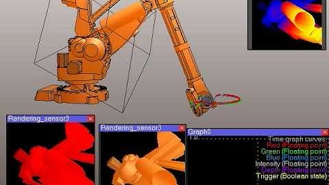 Robot Simulator: color sensor demo in V-REP