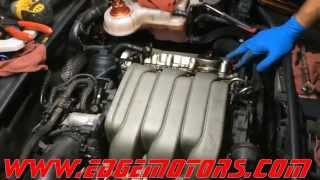 Audi 3.2L fsi motor intake manifold carbon build up and thermostat replacement DIY by Edge Motors