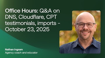 Office Hours: Q&A on DNS, Cloudflare, CPT testimonials, imports - October 23, 2025