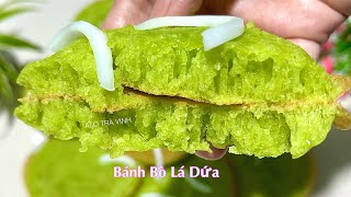 BÁNH BÒ Nướng Chảo- Cách làm Đơn Giản Bánh Mềm Xốp Rất Ngon- Pandan leaf cake