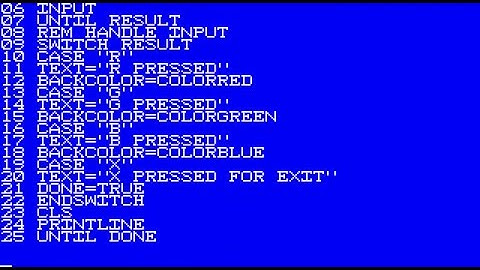 Ozapell Basic Input Switch Case Example