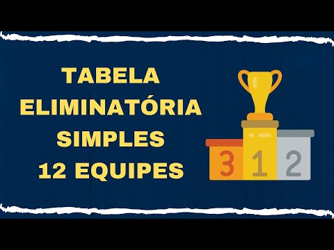 ELIMINATÓRIA DUPLA: TABELA COM 6 E 8 EQUIPES