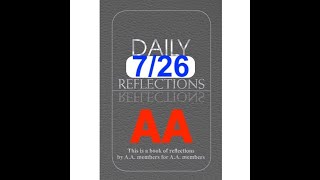 Details Daily Reflections  – July 26 – Alcoholics Anonymous - Read Along Update