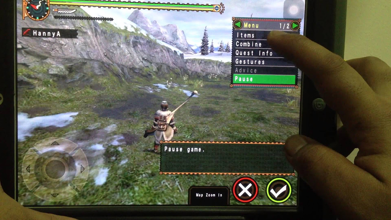 เกมแนว monster hunter  Update New  Review เกม Monster Hunter Freedom Unite for iOS