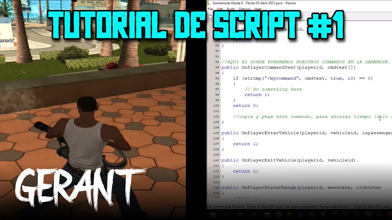 El Jeff Script Tutorial De Script #1 (( Jefe - GTA SAMP )) - YouTube