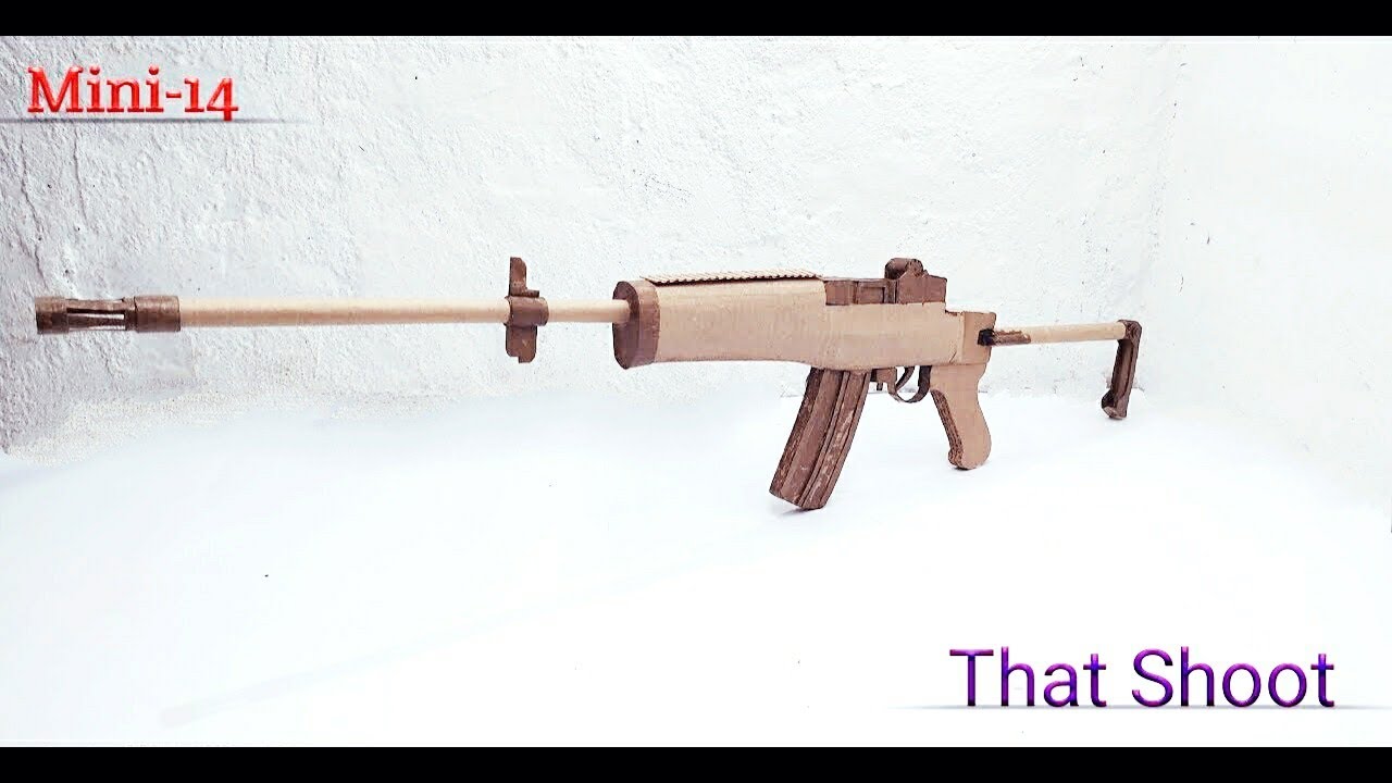 How to make Mini-14|That Shoot|From Cardboard Gun - YouTube