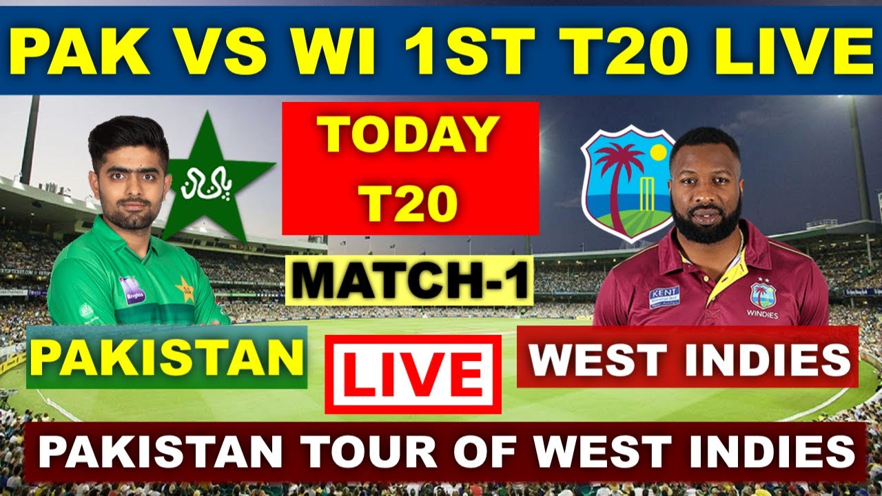 LIVE : Pak vs WI 1st T20 Live || PAKISTAN VS WEST INDIES LIVE MATCH