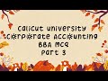 CORPORATE ACCOUNTING BBA McQ with tricks #calicutuniversity #exam #bba #mcq #corporateaccounting