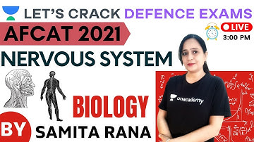 Nervous System | Biology | Target CDS/CAPF/NDA/AFCAT 2021/2022 | Samita Rana
