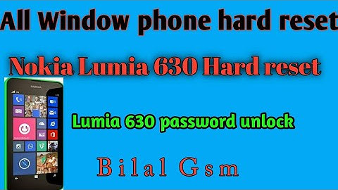 Nokia Lumia 630 Hard Reset | all Window phone hard reset Solution By bilal gsm