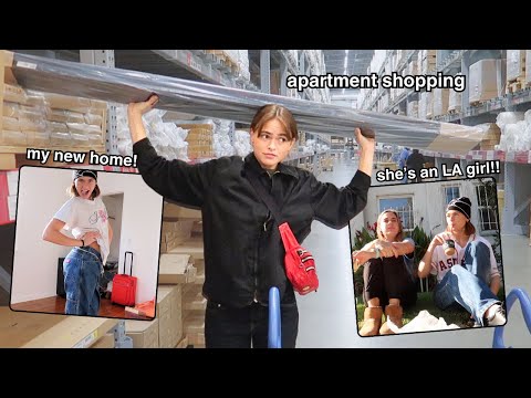moving into my new LA place😆 *apartment shopping, unpacking, organizing, life update week vlog*🫣