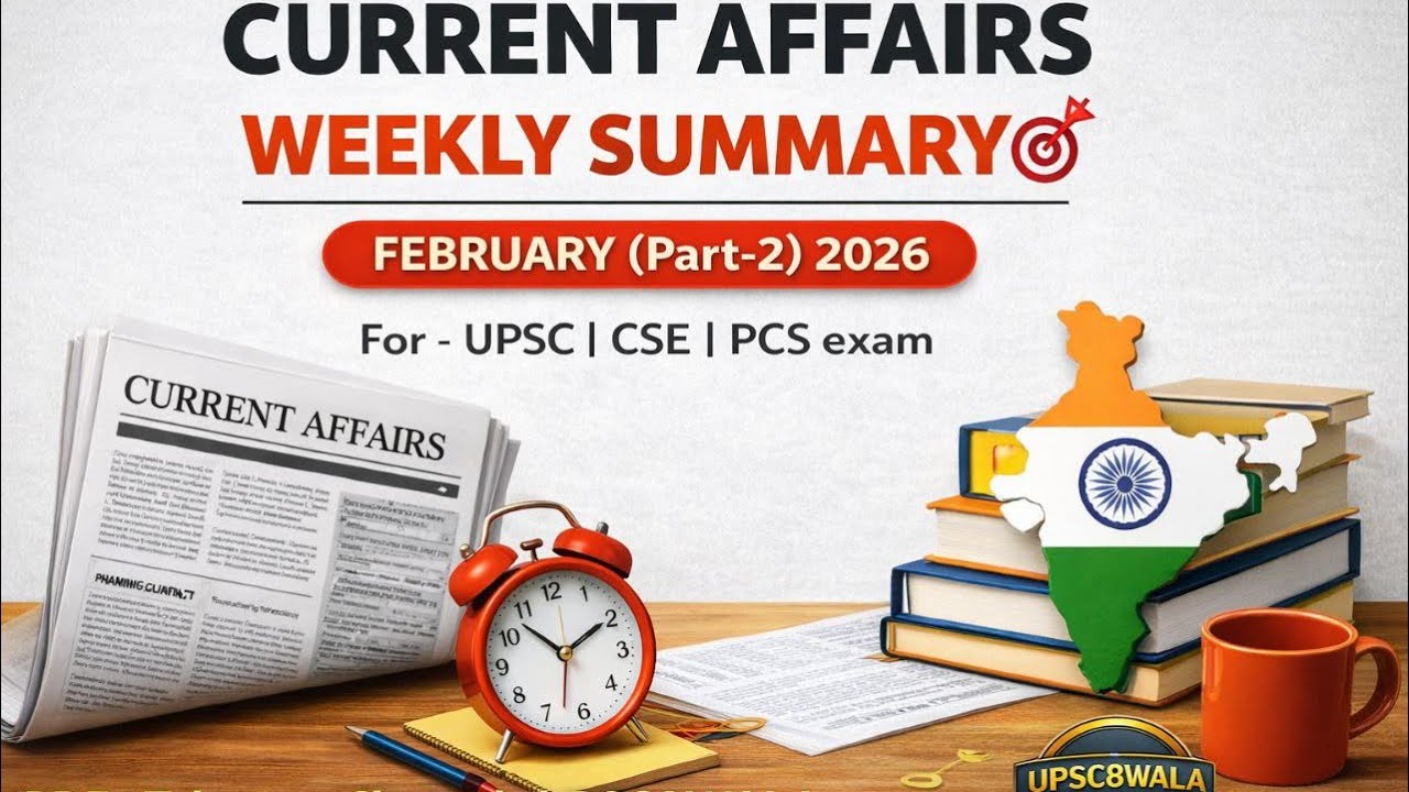 Weekly current Affairs  February (part-2) 2026 | UPSC prelims | UPSC8WALA