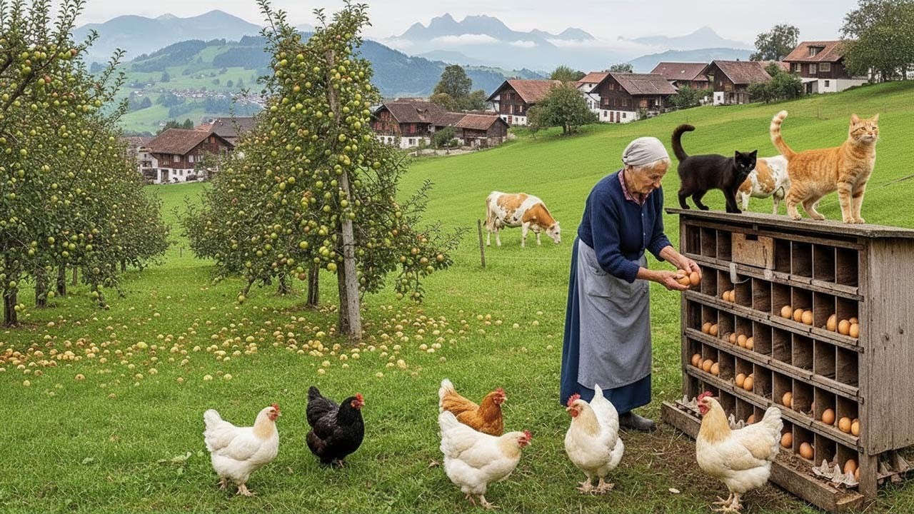 Peaceful Countryside Day — Harvesting, Feeding Animals, and Simple Farm Life