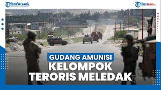 Ledakan Besar Mengguncang Gudang Amunisi Kelompok Teroris di Tengah Permukiman Idlib Suriah