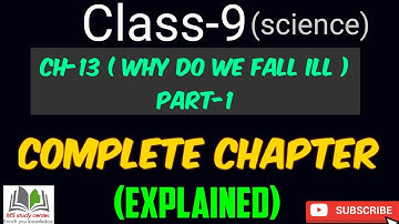 Why do We Fall ill Class 9 || complete chapter 13 in hindi || part-1 why do we fall ill explanation