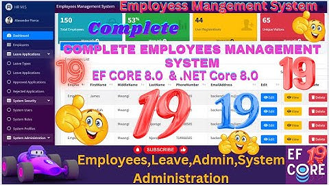 EP 19  Complete Employees Management System With EF Core,MS SQL ASP NET CORE,LEAVE ADJUSTMENTS CRUD💥
