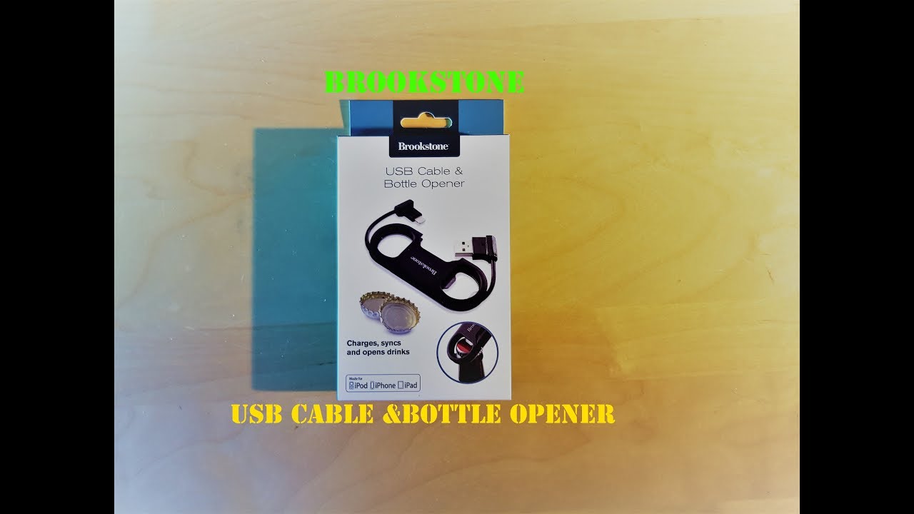 Brookstone - USB Cable & Bottle Opener - YouTube