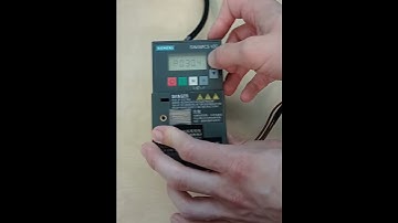 Parameterization of the Siemens V20 inverter