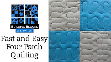 Beginner Machine Quilting Fast and Easy Four Patch Quilt Block
