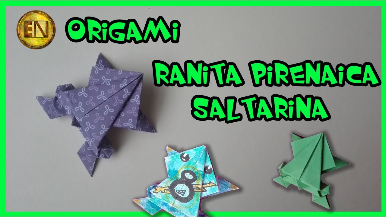 Cómo hacer ranita de papel saltarina pirenaica. ORIGAMI FÁCIL YouTube