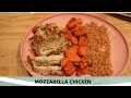 MOZZARELLA &amp; HERB CHICKEN with roasted carrots and buttery couscous