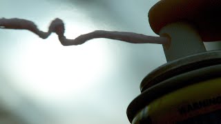 SILLY STRING in MACRO SLOWMOTION  #macro   #asmr #satisfying #slowmo