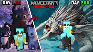 I Survived 200 Days in Mysterious Dragon's World in Hardcore Minecraft (Hindi)