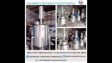 Solution Preparation Tank #pharmamachinery #saikripapharmaengineering #pharmaceuticalmanufacturing