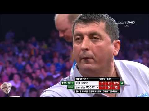 World Grand Prix Darts 2015: Mensur Suljovic 170 Finish for the match