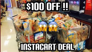 How to save $100 on groceries | Instacart deal | run deal | FREE / CHEAP groceries 🏃🏻‍♀️💨