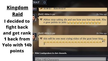 Kingdom raid - I decided to fight back and get rank 1 back from Yolo with 14b points| King of Avalon