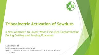 Triboelectric Activation Of Sawdust During Cutting And Sanding Processes