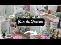Dia de Faxina Completa/Dicas/Limpeza+Organização/Decoração/Lavei Os Banheiros/ Estava Uma Nojeira🥴