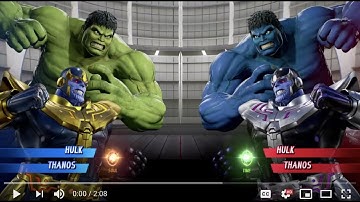 Hulk and Thanos vs Hulk and Thanos - MARVEL VS. CAPCOM: INFINITE