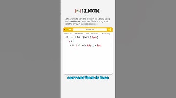 Writing an insertion sort