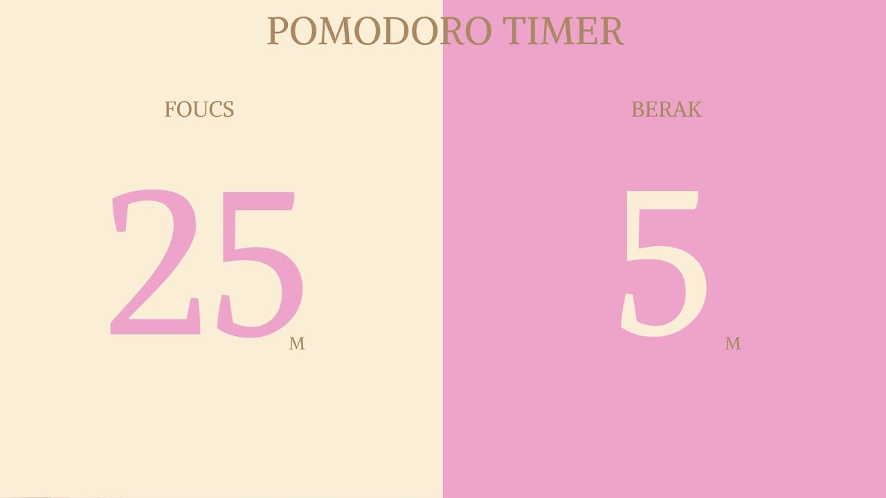 25/5 Pomodoro Timer || 2 hours study || No music - Deep foucs ...