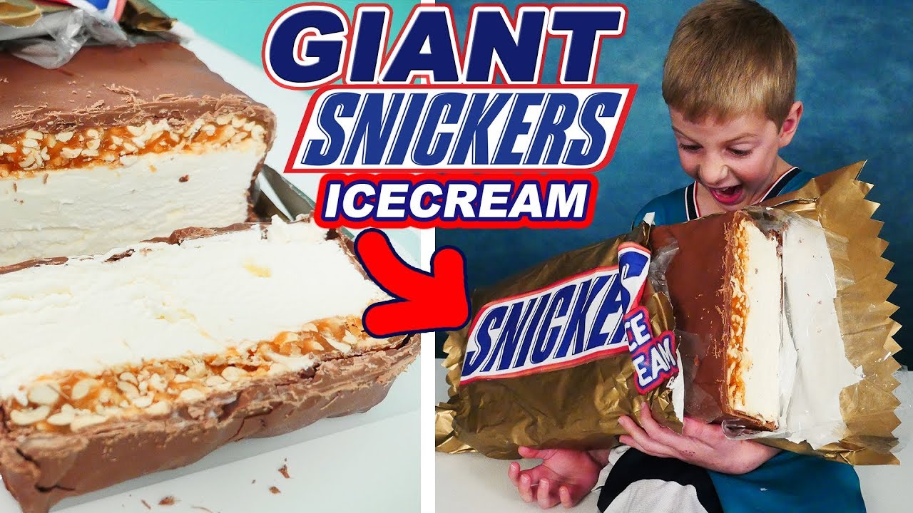 Giant Ice Cream Snickers Bar How To Cook That Ann Reardon Youtube