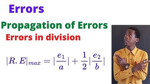 Propagation of errors in quotient with square roots..............#africastruggle.
