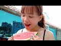 Couple warrior k go swimming nerf guns fight criminal mrdung underwater apple prank battle