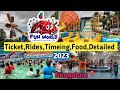 Fun world bangalore  water world  complete tour amusement park  thrill  fun rides review 2023