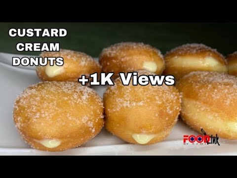 Custard Cream Donuts || Custard Filled Mini Donuts || Kids Favorite || Simple & Easy Donuts Recipe