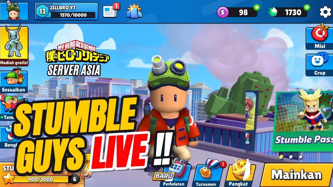 🔴 [LIVE] STUMBLE GUYS INDONESIA SERVER ASIA 0.76.1 - SENIN PAGI BUTA ...