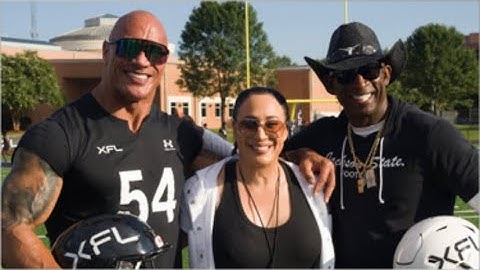 Dwayne  ROCK Johnson hosts XFL showcase at Jackson State University