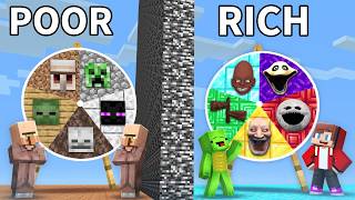 Villagers vs JJ & Mikey: POOR vs RICH ROULETTE BATTLE in Minecraft - Maizen