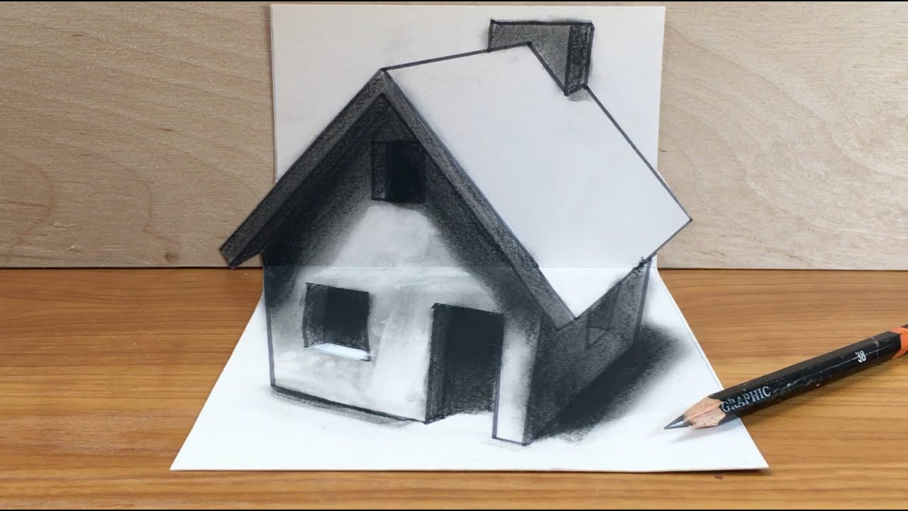 How To Draw A House In 3d Stuffjourney Giggmohrbrothers