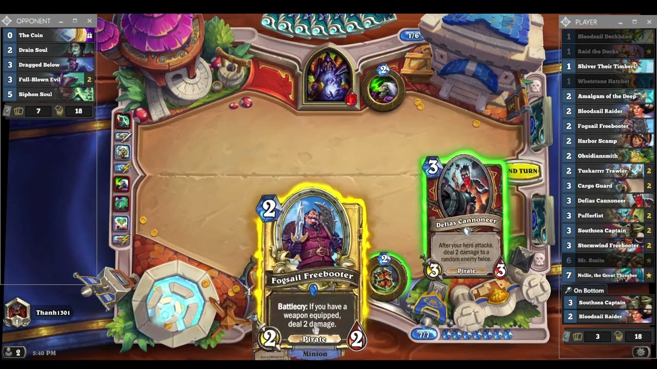 Hearthstone - Voyage to the Sunken City - Quest Warrior vs Curse Warlock