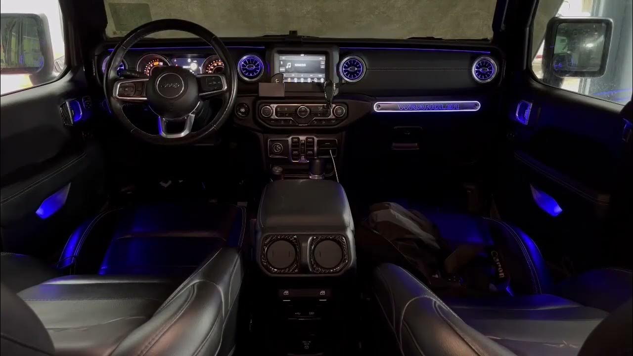 Passenger armrest ambient light For Jeep Wrangler JL YouTube